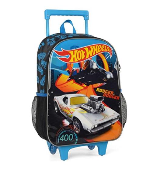 Kit Mochila + Lancheira + Estojo Hot Wheels - Vermelho Menor preço em Kit Mochila + Lancheira + Estojo Hot Wheels - Vermelho