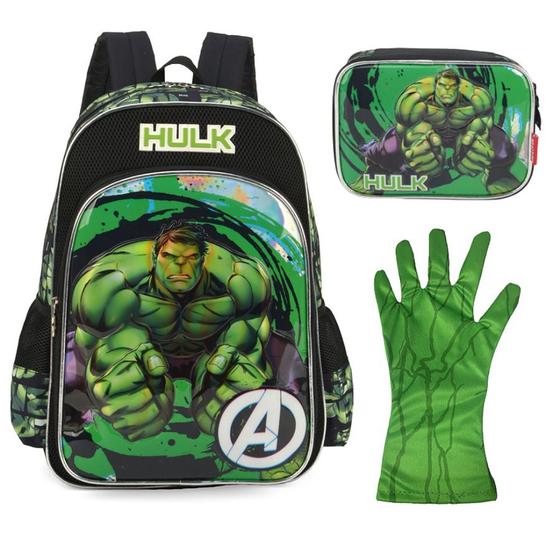 Imagem de Kit Mochila Luxcel Hulk 38101 - Masculino