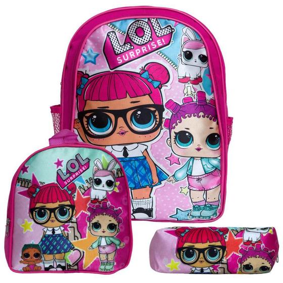 Imagem de Kit Mochila Menina Infantil Lol Surprise Lancheira Estojo