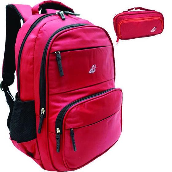 Imagem de Kit Mochila Notebook 15 + Estojo Duplo Kvn21091 Verde