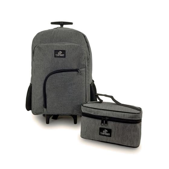 Imagem de Kit Mochila Notebook 15,6 Executiva Rodinha Com Frasqueira