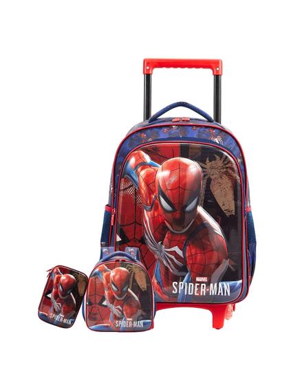 Imagem de Kit Mochila Rodas+Lancheira+Estojo Spider-Man Homem Aranha