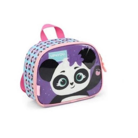 Imagem de Kit mochila rodinha e lancheira up4you panda