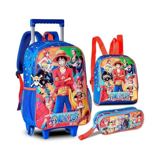 Kit mochila rodinha lancheira estojo one piece - clio - Material ...