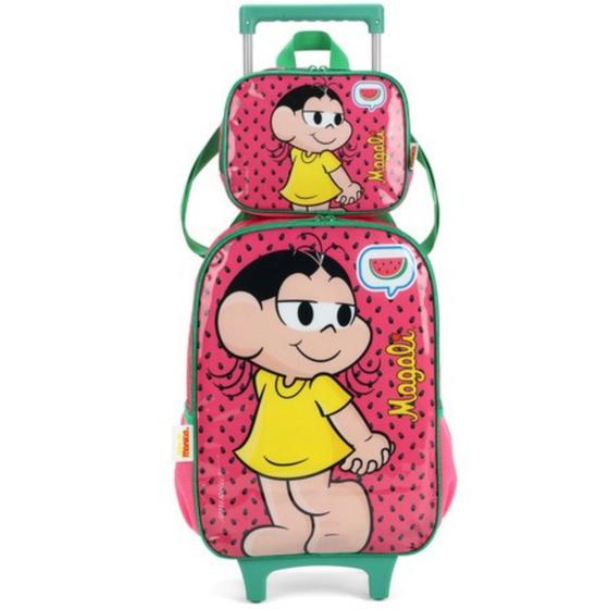 Kit Mochila Rodinha Menina Escolar Turma Da Mônica Magali Luxcel Mochila Bolsa Escolar Kit Mochila Rodinha Menina Escolar Turma Da Mônica Magali Luxcel Mochila Bolsa Escolar