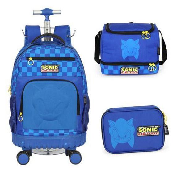 Imagem de Kit Mochila Rodinhas 360 Original Sonic - Luxcel