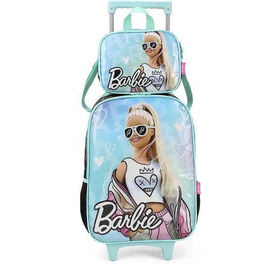 Imagem de Kit Mochila Rodinhas e Lancheira Barbie by Luxcel Ref.39102