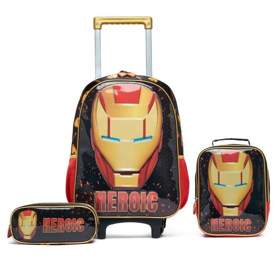 Kit Mochila Rodinhas Infantil Espaçosa Lancheira Térmica Estojo Escolar Reforçado Menor preço em Kit Mochila Rodinhas Infantil Espaçosa Lancheira Térmica Estojo Escolar Reforçado