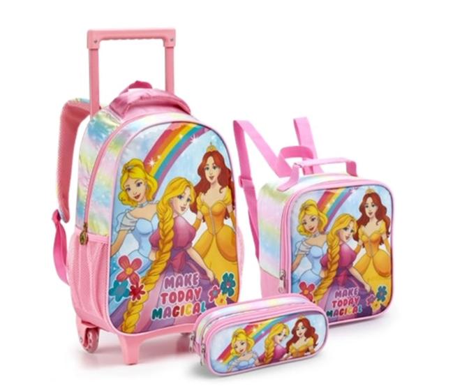 Imagem de Kit Mochila Rodinhas Infantil Menino/Menina Escolar