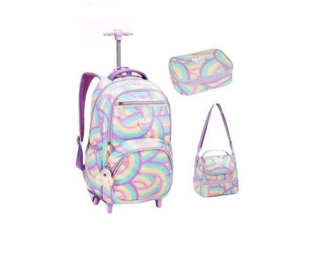 Imagem de Kit Mochila Rodinhas Juvenil Teen Just Grande Tie Dye