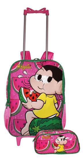 Imagem de Kit Mochila Rodinhas Turma Da Monica Magali Estojo