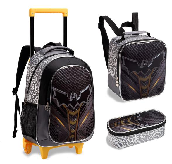 Kit Mochila Superbat Com Rodinhas Infantil Menino Preto Menor preço em Kit Mochila Superbat Com Rodinhas Infantil Menino Preto