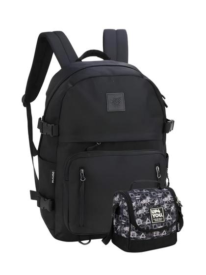 Imagem de Kit Mochila Up4You Preto Notebook+Lancheira Térmica Conjunto