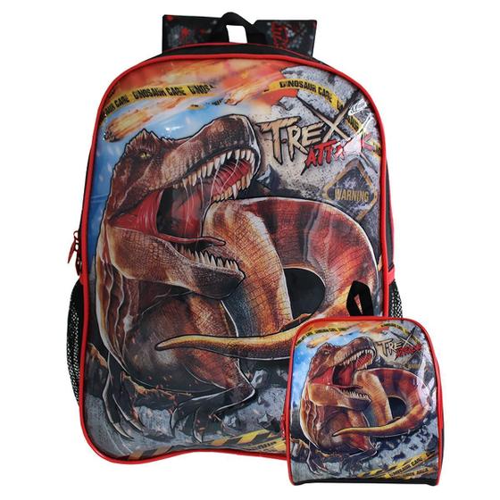 Imagem de Kit Mochilas + Lancheira T-Rex Attack Clio 42cm 16L