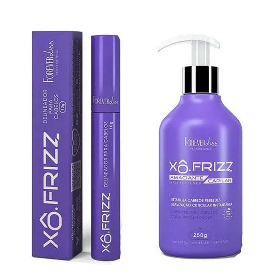 Imagem de Kit Modelador Xô Frizz e Amaciante Capilar Forever Liss