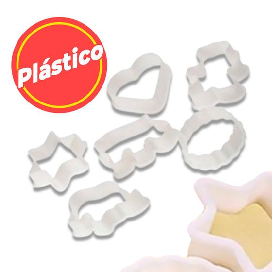 Kit moldes plásticos diversos formatos para massas 6 peças - Rio ...