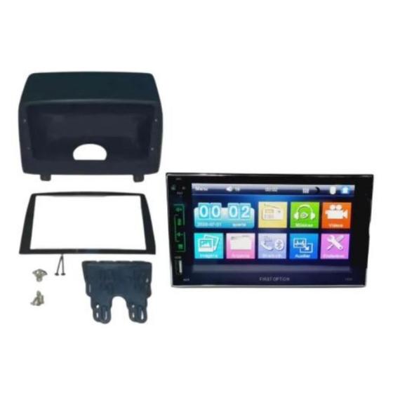 Kit moldura 2 din corsa classic wind + central multimidia mp5 7 ...