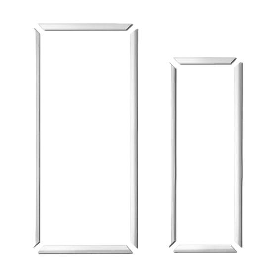 Imagem de Kit Moldura Boiserie EVA Autocolante 60x140cm e 40x120cm 3,8cm Branco