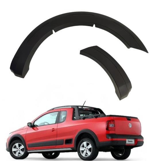 Imagem de Kit Moldura Paralama Traseiro Volkswagen Saveiro Cross G5 2010 2011 2012 2013 Esquerdo Original