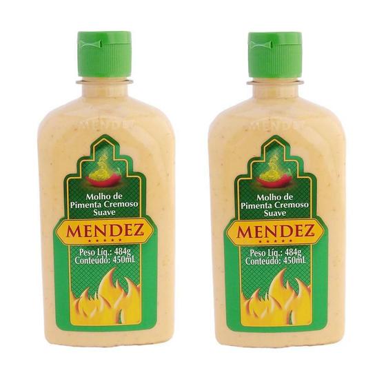 Imagem de Kit Molho De Pimenta Mendez 450Ml 02 Cremosa Suave