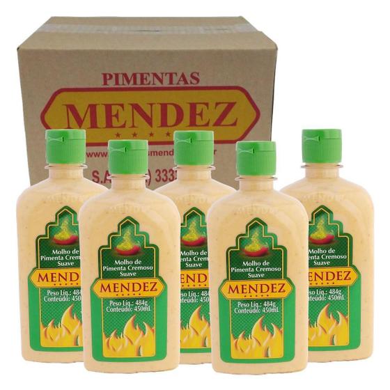 Imagem de Kit Molho De Pimenta Mendez 450Ml 05 Cremosa Suave