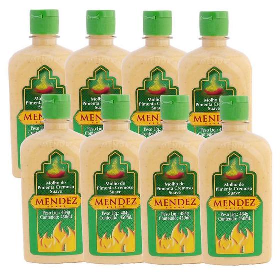 Imagem de Kit Molho De Pimenta Mendez 450Ml 08 Cremosa Suave