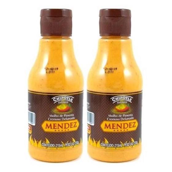 Imagem de Kit Molho Pimenta Mendez 215Ml 02 Cremosa Defumada Chipotle