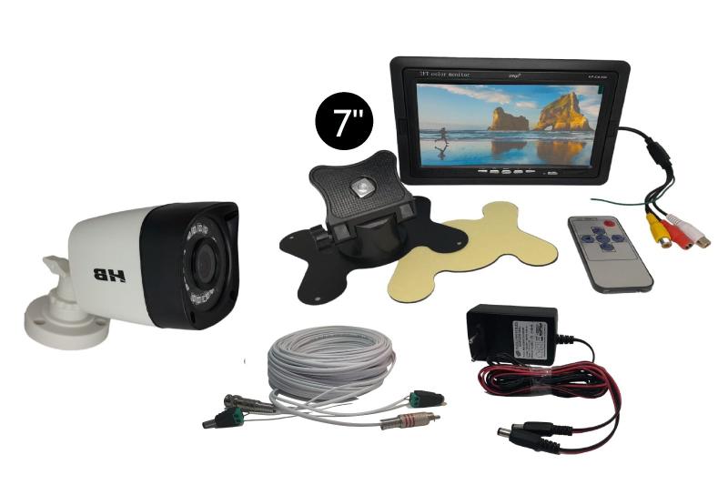 Imagem de Kit Monitor 7" LCD  com  1 Câmera Infravermelho e 30mts Cabo