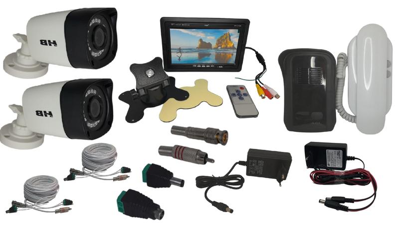 Kit Monitor 7 Lcd com 2 Câmeras Infravermelho com interfone e Cabos Menor preço em Kit Monitor 7 Lcd com 2 Câmeras Infravermelho com interfone e Cabos