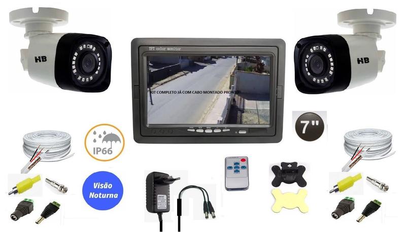 Kit Monitor 7 Lcd com 2 Câmeras Infravermelho e Cabos completo. é boa?