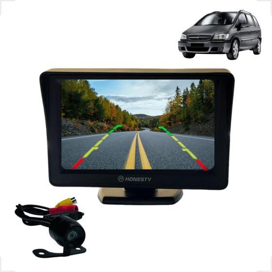 Imagem de Kit Monitor LCD 4.3 Polegadas Câmera de Ré Zafira 2001 2002 2003 2004 2005 2006 2007 até 2012