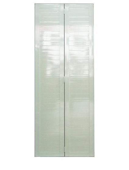 Imagem de Kit Montado Porta Camarão Predial Lambril em Alumínio Branco Lux Esquadrias