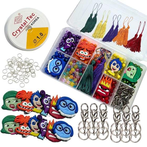 Kit Montagem 12 Chaveiros e Pulseiras Personagens Divertidamente 2 Menor preço em Kit Montagem 12 Chaveiros e Pulseiras Personagens Divertidamente 2