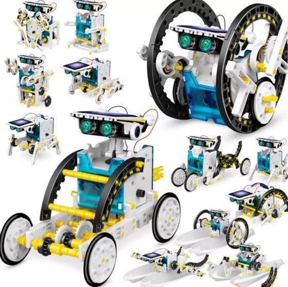 Imagem de Kit Montagem Robo Solar 13x1 Iniciante Educacional Robótica