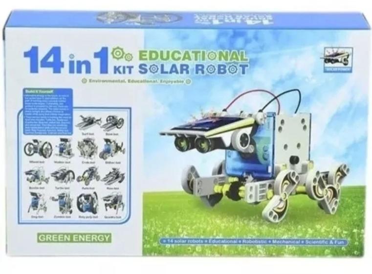 Imagem de Kit Montagem Robo Solar 14x1 Iniciante Educacional Robótica