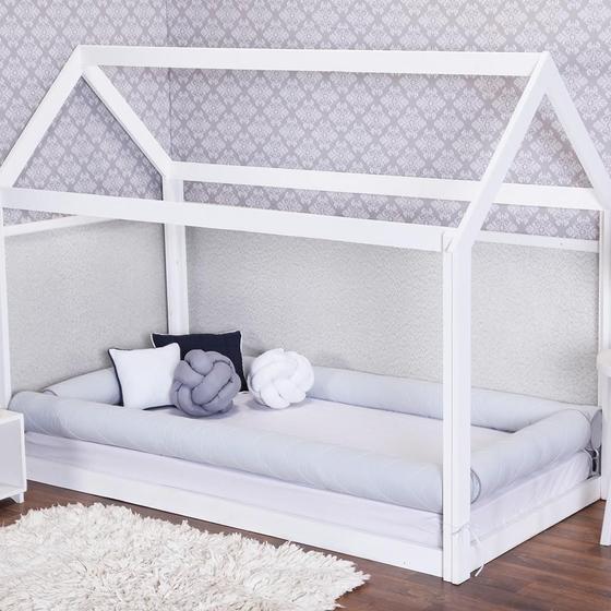 Imagem de Kit Montessoriano Para Mini Cama 4 Rolos Cinza