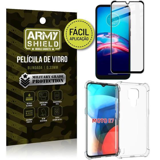 Imagem de Kit Moto E7 Película 3D Fácil Aplicação+Capa Anti Impacto