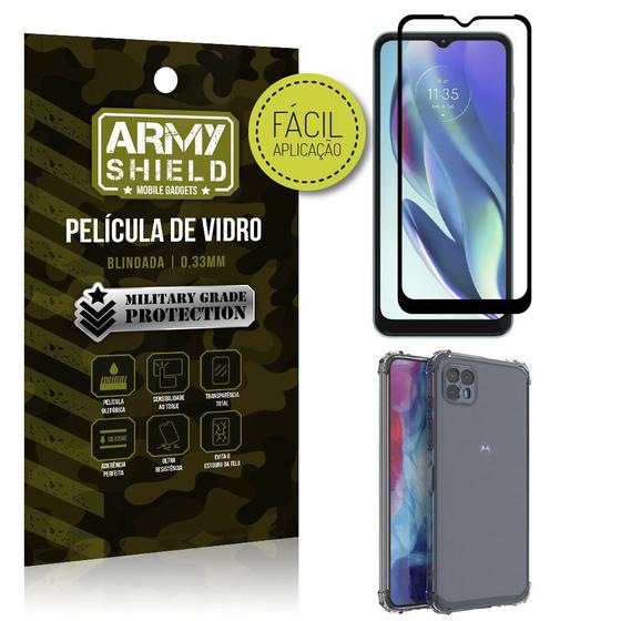Imagem de Kit Moto G50 5G Película Protetora 3D + Capinha Anti Impacto - Armyshield