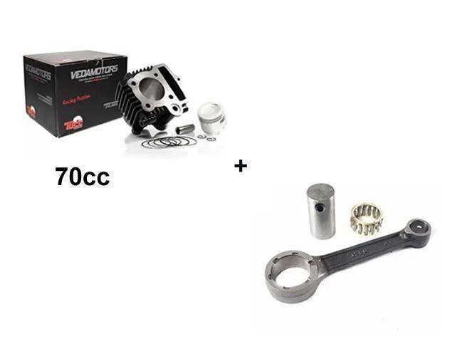 Imagem de Kit Motor 70cc + Biela Completa Cinquentinha Bull Krc Max 50