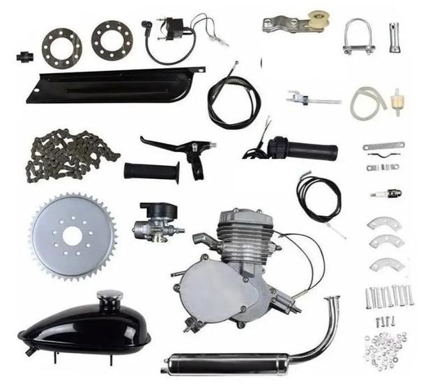 Imagem de Kit Motor Bicicleta Bike Motorizada Gasolina 80cc 2t Potente