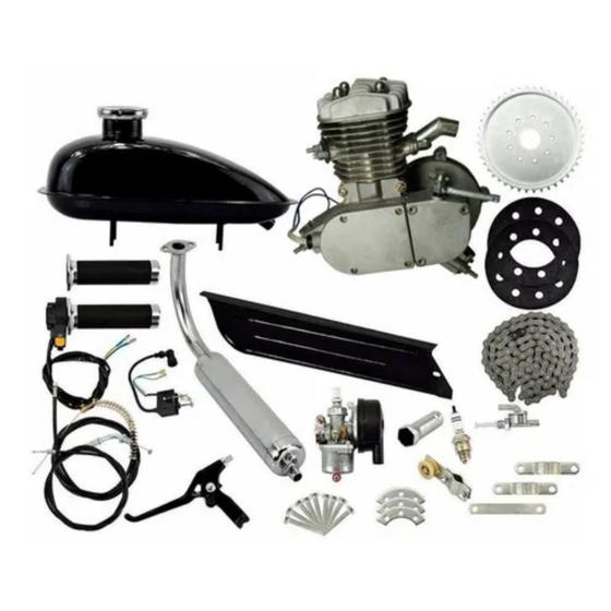 Imagem de Kit Motor Bicicleta Motorizada Gasolina 80Cc Potente Bike 2T