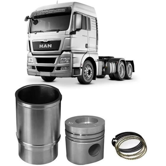 Imagem de Kit Motor Camisa Pistão Anel STD Man TGX 12.4 2011 a 2015