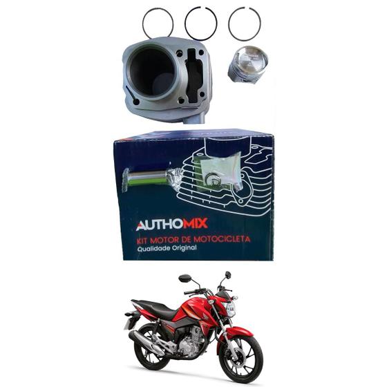 Imagem de Kit Motor Cilindro Pistão E Anéis Honda Bros Titan Fan 160