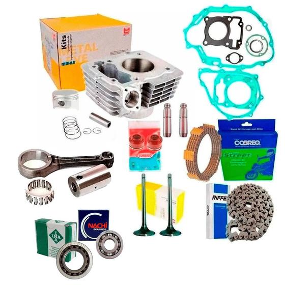 Kit Motor Completo Biela Juntas Titan 150 Fan 150 Rolamento METAL