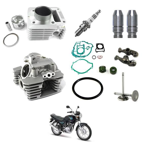 Kit motor completo com cabeçote yamaha ybr 125 2000 até 2008 BWKT