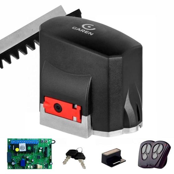 Imagem de Kit Motor De Portão Deslizante KDZ Speed Wave 1/3 Garen Automatizador De Portões até 500kg + 2,5 Metros Cremalheira