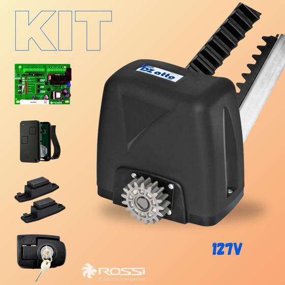 Imagem de KIT MOTOR DE PORTÃO DZ ATTO TURBO 350KG 127v/220v + 3 MT DE CREMALHEIRA ROSSI