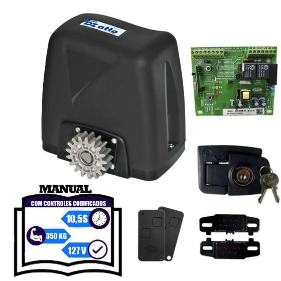 Kit Motor de Portão Rossi Para Casa Residencial Deslizante Eletronica ...