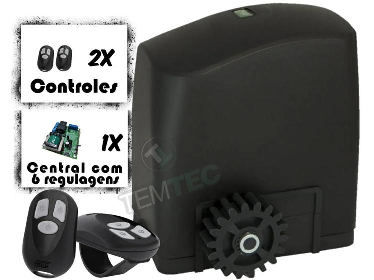 Imagem de KIT MOTOR PORTÃO DESLIZANTE RCG PL 600Kg 1/3CV 127V ou 220V + 2 CONTROLES SEM CREMALHEIRAS