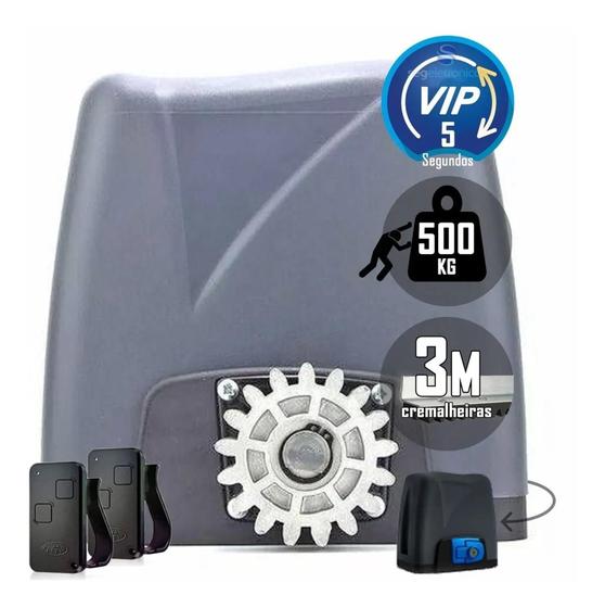 Kit Motor Portão Elétrico Automatico Nano Vip Rápido Rossi 220v ...